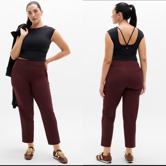 Athleta Pants - NWT Athleta Women's Size 12 Petite Endless High Rise Pant Burgundy Work Travel